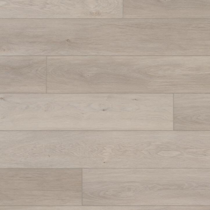 Evoke Rigid Core Flooring - Astoria Collection - Gaela - Cool Light Grey Planks with slightly darker shades.