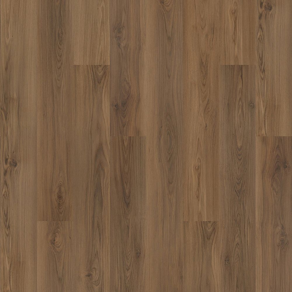 Mohawk Flooring SolidTech Plus Model Barker Hollow Collection in Color "Ranger", a rich medium brown with darker brown wood shades.